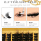 GROINNEYA Cluster Lashes DIY Eyelash Extension C Curl Long Individual Lashes Mixed Tray Faux Mink Lash Clusters Extensions