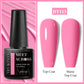 MEET ACROSS 7ml Black White Red Gel Nail Polish Glitter Semi Permanent Nail Supplies Gel Vernis for All-Season Nails Design