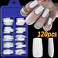 576pcs/Box Colorful Fake Nails Black Red Design Fake Nail Oval Short Square Press On False Nails Mixed Full Cover Nail Tips