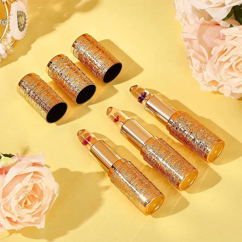 Crystal Color-Changing Petal Lipstick for Women – Moisturizing, Long-Lasting, Non-Sticky Lip Balm