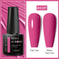 MEET ACROSS 7ml Rubber Base Gel Glitter Nude Pink White 2 In 1 Gel Nail Polish Nail Art Varnish For Nails Winter Autumn Manicure