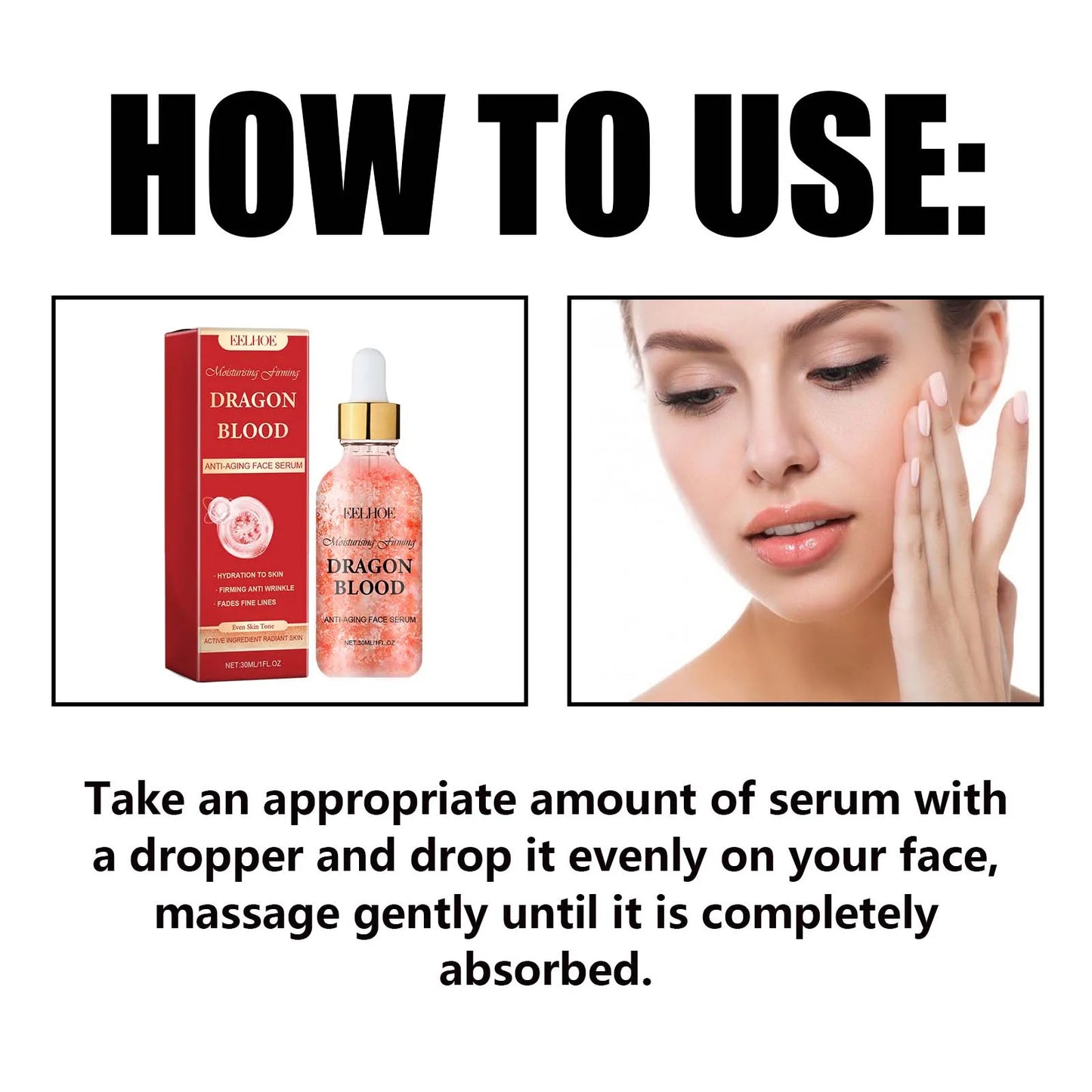 Dragon Blood Facial Serum Fade Fine Lines Lifting Firming Smooth Nourishing Brighten Face Skin Rejuvenation Essence Moisturizing