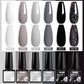 Mtssii 6PCS/Set Sparkly Nude Pink Gel Nail Polish Glitter Semi Permanent Nail Art LED UV Soak Off Gel Varnish Nail Supplies