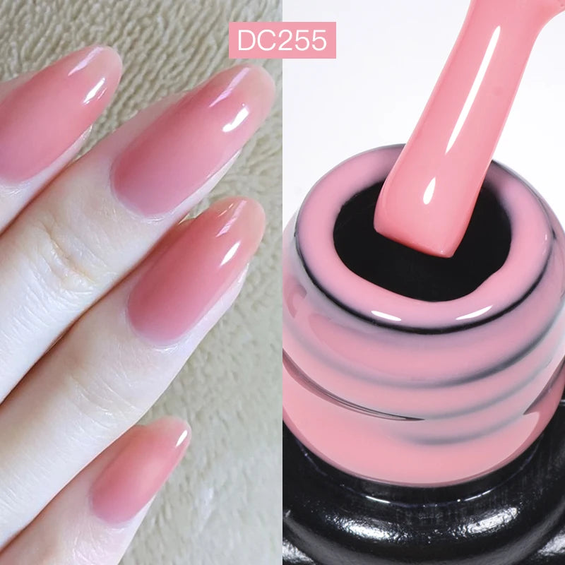 Mtssii 7ml Glitter Rubber Base Gel Polish Gold Sequins Pink White Base Gel Top Coat Soak Off UV LED Nail Art Varnish Manicure