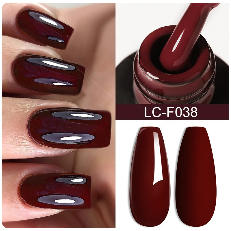 LILYCUTE Fluorescent Nail Gel Polish Orange Red Neon Bright Color Summer Series Soak Off For Manicure Nail Art UV Gel Varnish