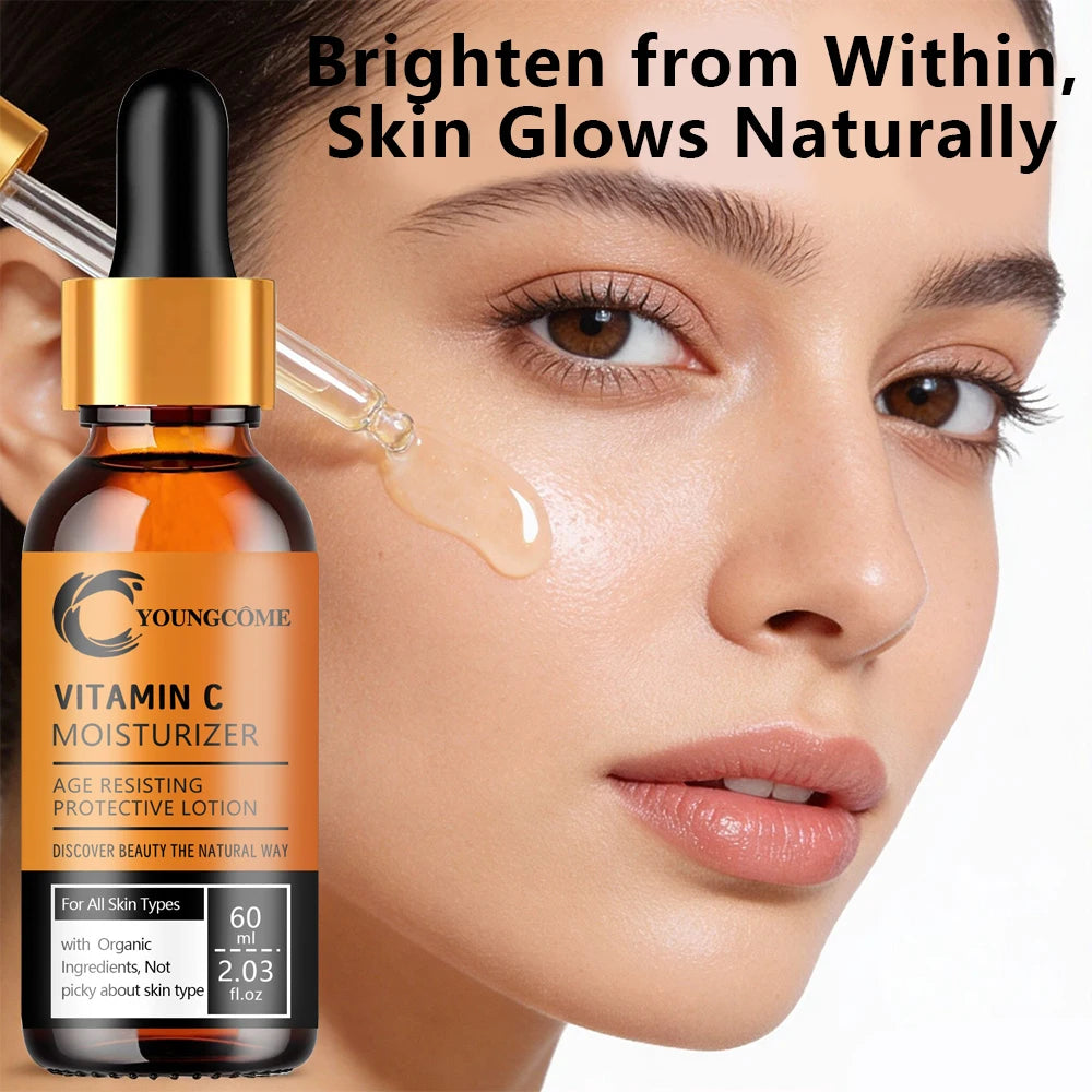 Vitamin C Moisturizing Serum Softens skin Protection Lotion Hydrating & Nourishing Skincare look reduced for All Skin Types
