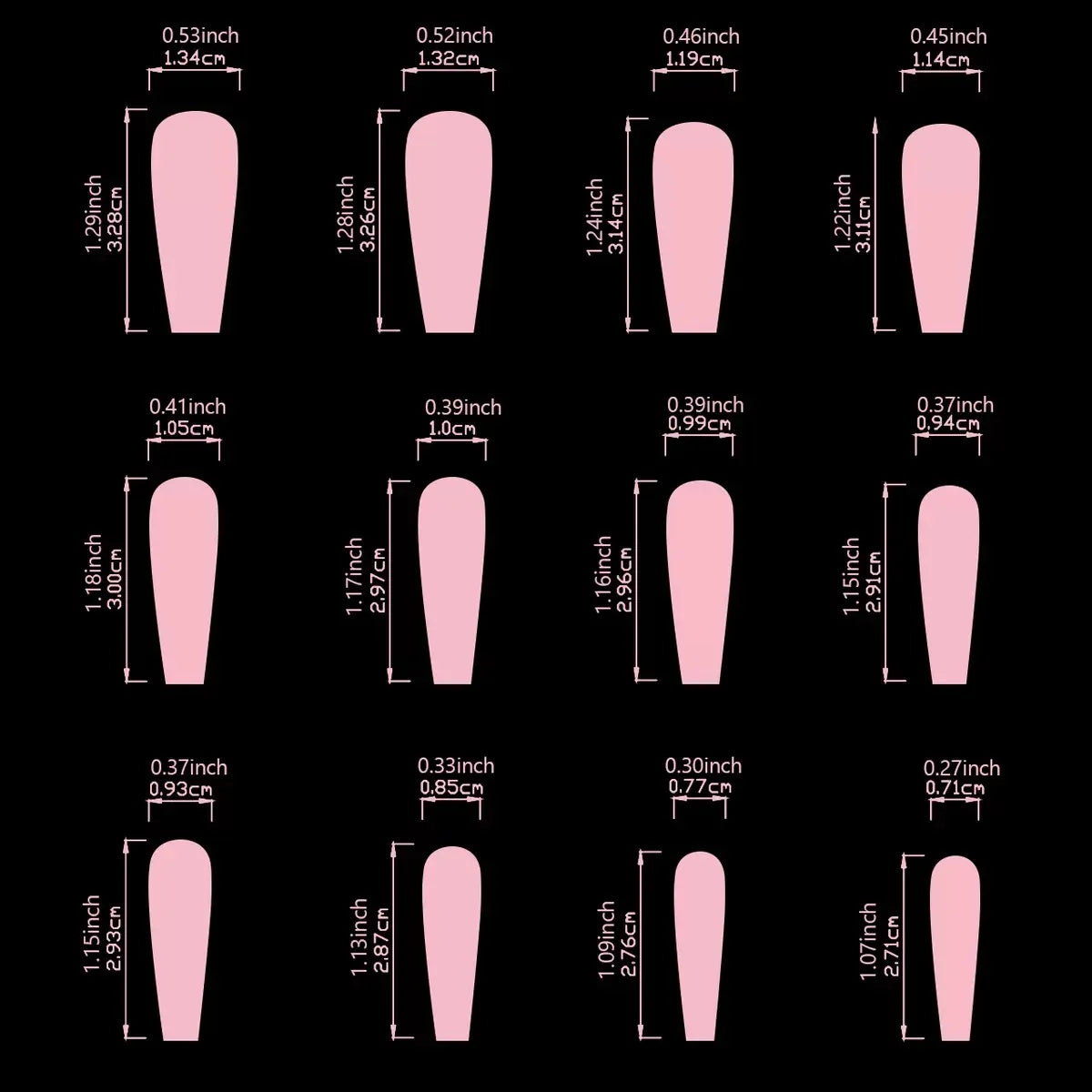 24PCs Halloween Nail Art Horror Black Skeleton Long Ballet Coffin Fake Nails Matte Press-on Nails with 1 Jelly Glue 1 Nail File