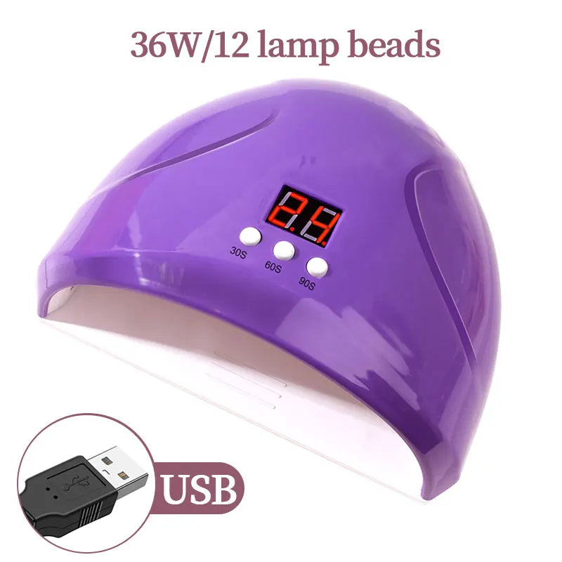 LULAA LED Light Nail Lamp Portable Gel Polish Drying Lamps UV Curing Flashlight Machine Pin Cure for Professional Nails Dryer