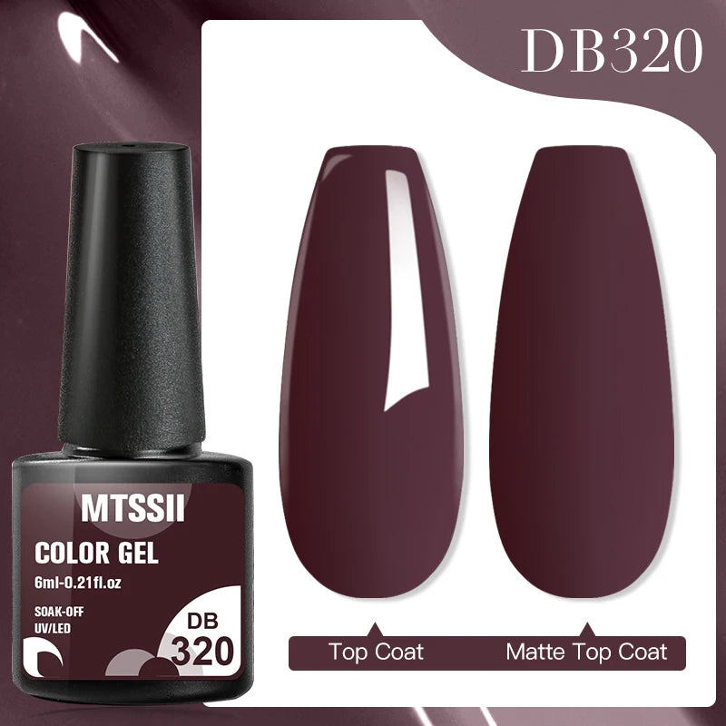 Mtssii 7ml Glitter Rubber Base Gel Polish Gold Sequins Pink White Base Gel Top Coat Soak Off UV LED Nail Art Varnish Manicure