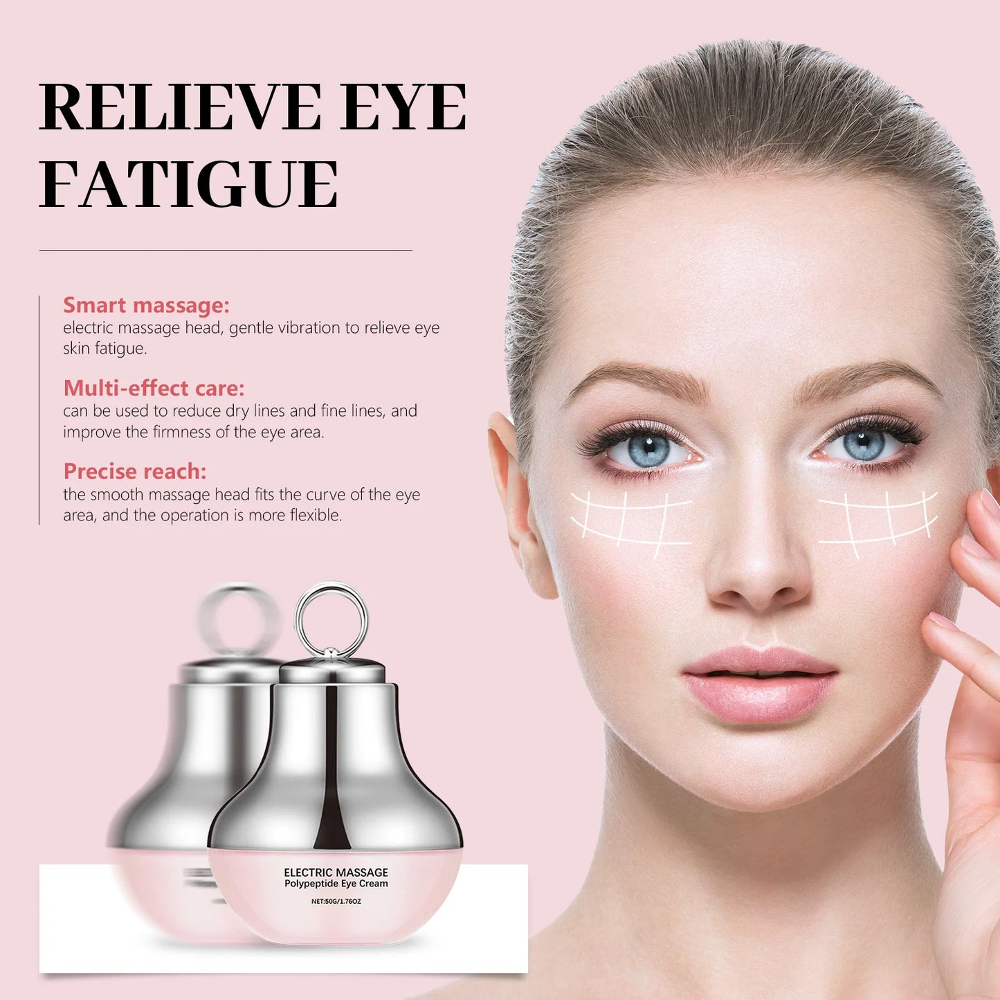 Electric Massage Polypeptide Firming Eye Cream Lifting Fine Line Relieve Fatigue Dark Circles Beauty Moisturizing Skin Care