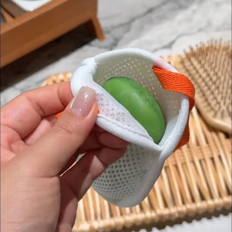 1/2/4/8PCS Soap Foaming Net Bath Mesh Sponge for Shower & Body Wash Exfoliating and Deep Cleaning Scrubber for Bathroom Supplies