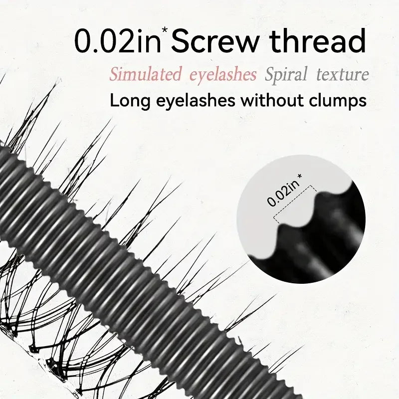 Steel Tube Mascara-Special Spiral Brush,Waterproof LongLasting Silk Fiber Mascara,keep Each Eyelash Curled for aLong Time Makeup