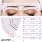 12 Style Fixable Eyebrow Stencil Card Grooming Brow Shaper Template Reusable Stickers Makeup Drawing Eyebrow Stamp Beauty Tools