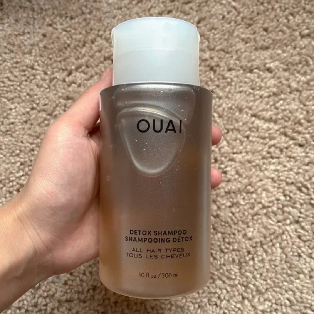 OUAI Professional Hair Care Kit -  300ml Detox Shampoo 60ml Scalp Serum 140ml Amino Acid Leave-in Conditioner For All Hair Types