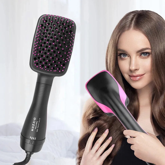 Multifunctional 2-in-1 home flat comb electric hair dryer Flat comb hair curler