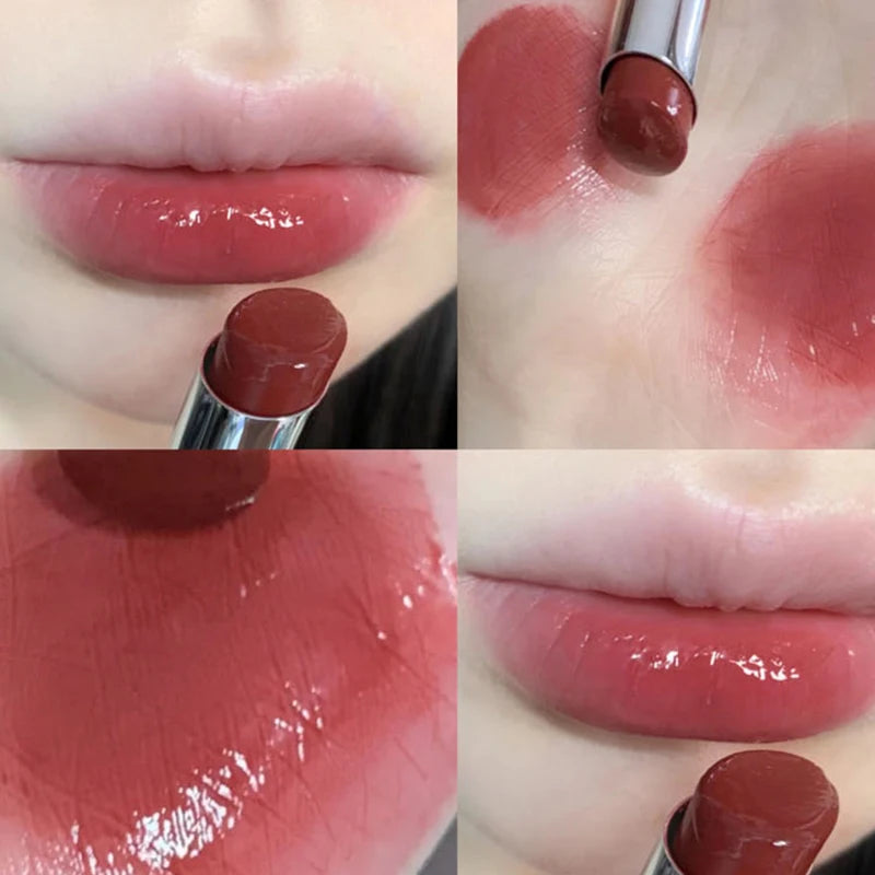 Mirror Glass Lip Tint Punk Dark Red Lip Inks Juice Lip Glaze Water Light Clear Lipstick Non Stick Cup Liquid Liptint Makeup