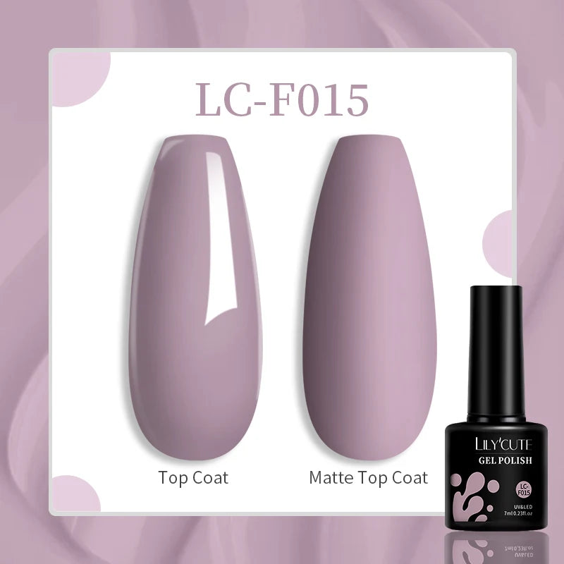 LILYCUTE 7ML Eggshell Gel Nail Polish White Black Material Semi Permanent Autumn Varnish With Any Color Gel Soak Off UV Manicure