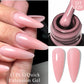 MEET ACROSS 7ml Rubber Base Gel Glitter Nude Pink White 2 In 1 Gel Nail Polish Nail Art Varnish For Nails Winter Autumn Manicure