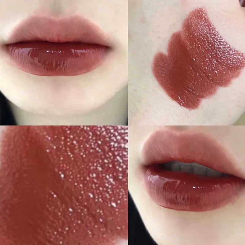 Mirror Glass Lip Tint Punk Dark Red Lip Inks Juice Lip Glaze Water Light Clear Lipstick Non Stick Cup Liquid Liptint Makeup