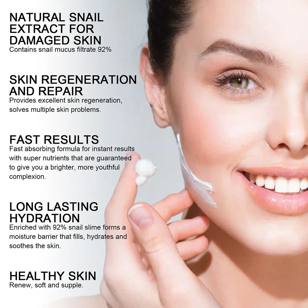 Hyaluronic Face Moisturizer Moisturizing snail Cream Anti-Wrinkle Aging Moisturizing Shrink Pores Whitening Smooth Skin Care