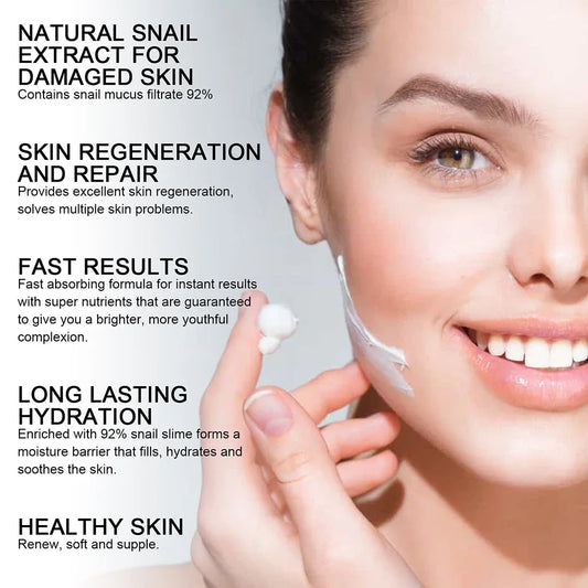 Hyaluronic Face Moisturizer Moisturizing snail Cream Anti-Wrinkle Aging Moisturizing Shrink Pores Whitening Smooth Skin Care