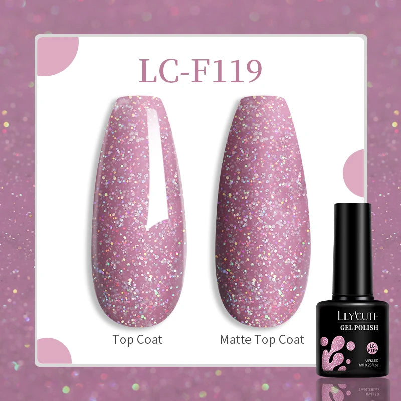 LILYCUTE 7ML Eggshell Gel Nail Polish White Black Material Semi Permanent Autumn Varnish With Any Color Gel Soak Off UV Manicure