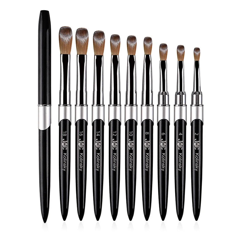 1PC Nail Acrylic Brush Kolinsky Sable Acrylic Brush UV Gel Carving Pen Brush Liquid Powder DIY Nail Drawing