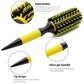Professional Round Wooden Hair Brush 6 Sizes Boar Bristle Mix Nylon Salon Women Hair Styling Tools Yellow Brazil Hair Curlerl