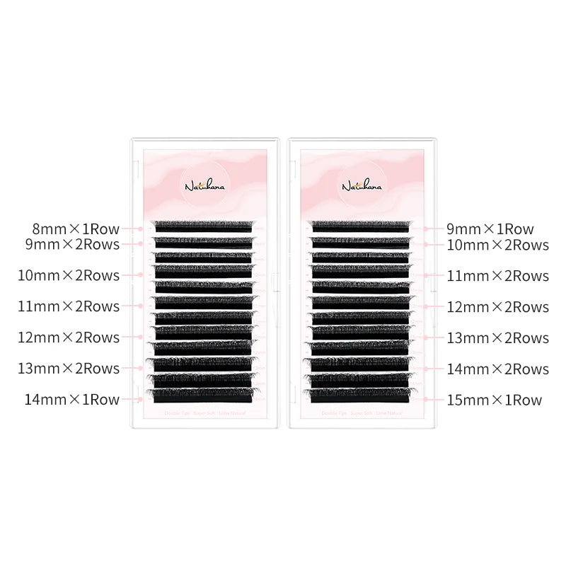 3D Clover Lashes W Shaped Volume False Eyelashes Fluffy Clover Hybrid Eyelashes W Curly Lash Extensions for Natural Makeup