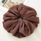 Big Size Chiffon Scrunchies For Muslim Women Custom Elastic Volumizing Oversized Neat stitching Malaysian Bunch Hair Tie