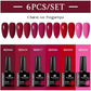 MSRUIOO 6Pcs/Set Colorful Gel Nail Polish Nail Supplies Semi Permanent Soak Off Nail Art Gel Varnish Manicure For Nails
