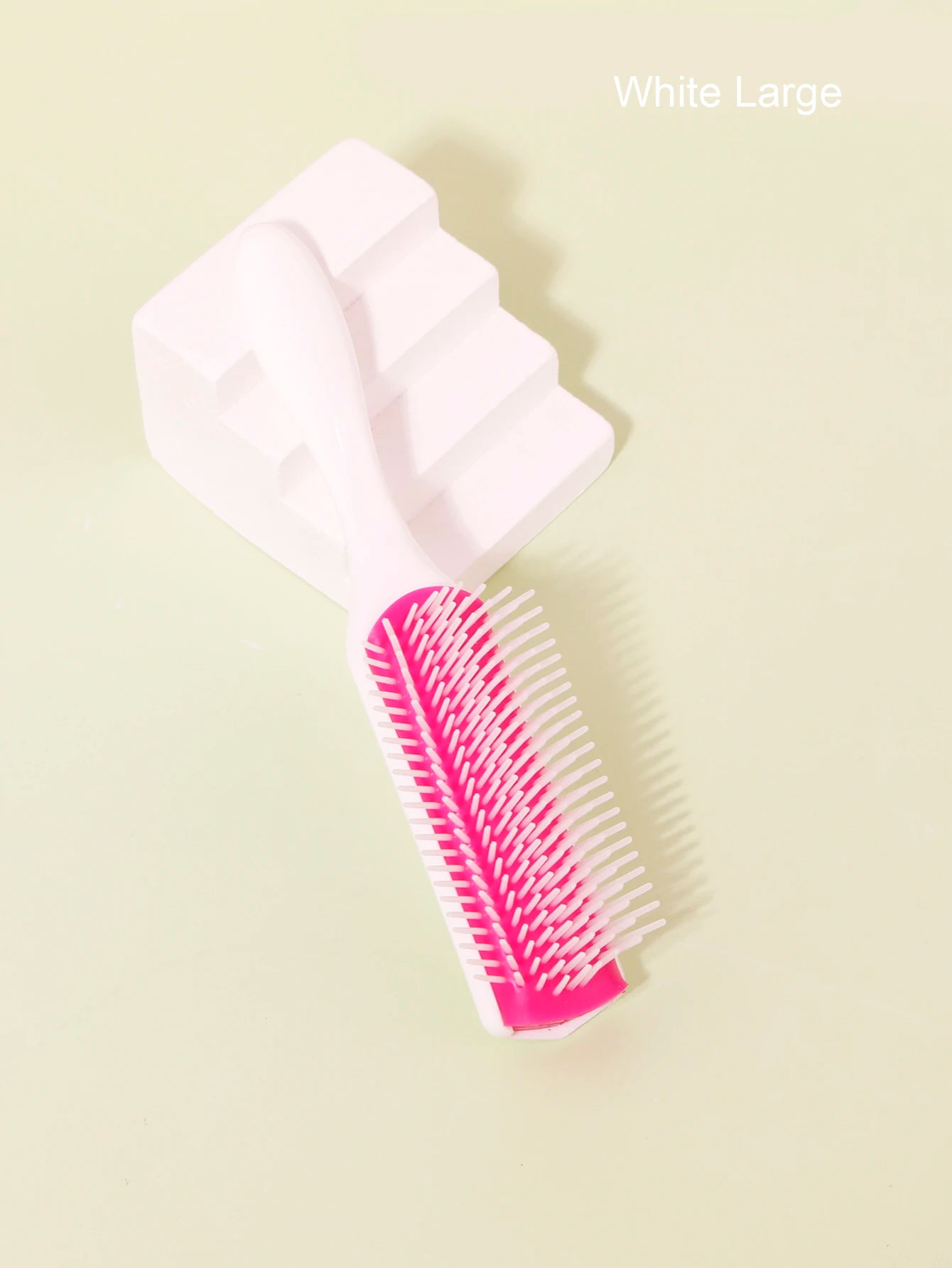 1pcs 9-row wrinkle removal massage curly hair brush, detachable 9-row comb plastic wet hair brush