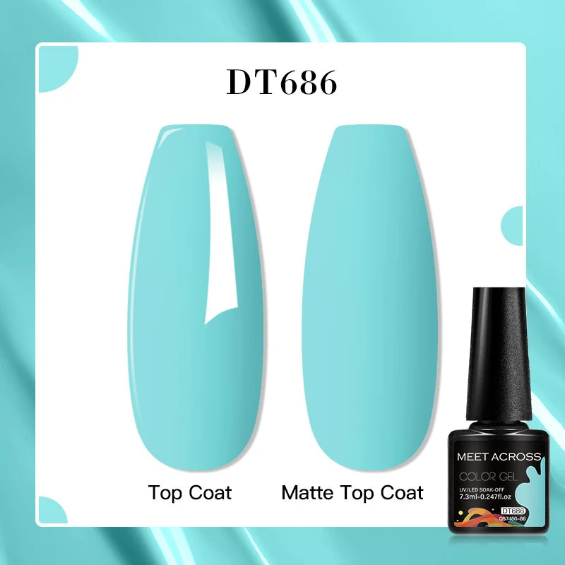 MEET ACROSS 7ml Porcelain White Cat Eye Gel Polish Holographic Glitter Magnetic Galactic Effect Gel Nail Polish Soak Off UV Gel