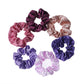 6-Piece Women's Pure Color Satin Large Scrunchie Daily Simple Atmospheric Set