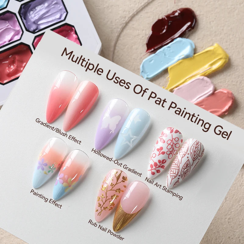 UR SUGAR 4IN1 Pat Ombre Gel Nail Polish Easy Gradient Painting Gel for DIY French Nail Manicure Solid UV Varnishes Paint Art Gel