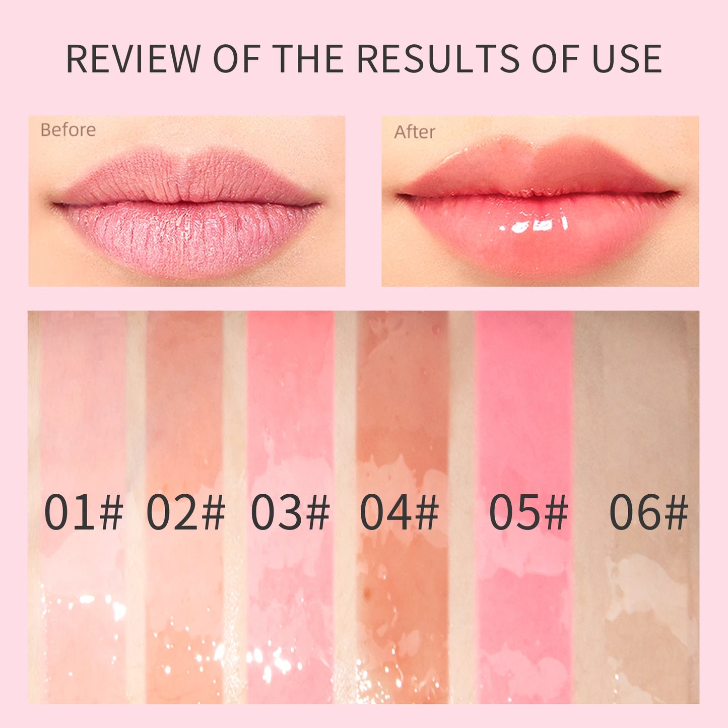 Crystal Jelly Moisturizing Lip Oil Plumping Lip Gloss Makeup Plump Lip Glow Oil Tinted Lip Plumper