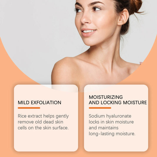 Rice Exfoliating Gel for Face Oil Control Gentle Remove Old Dead Skin Pores Shrinking Brighten Moisturizing Facial Scrub Product