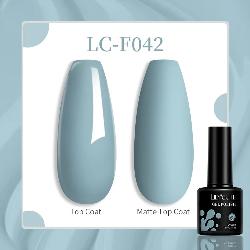 LILYCUTE 7ML Eggshell Gel Nail Polish White Black Material Semi Permanent Autumn Varnish With Any Color Gel Soak Off UV Manicure