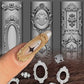 Nails Mold French photo frames Angel Statue Acrylic 3D Silicone Relief Design Nail Art Decorations Templates Model making Tools
