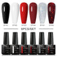 MEET ACROSS 6Pcs Gel Nail Polish Set Pink Red Green Macaron Color Manicure Kit For Nails UV Gel Nail Art Varnish Nail Supplies