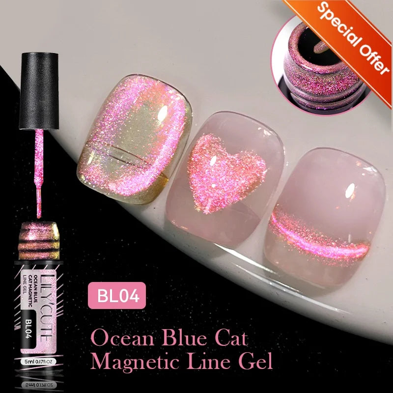 LILYCUTE 5ml White Black Liner Gel Nail Polish Colorful French Painting Stripe Semi Permanent Drawing Nail Art UV Gel Varnish