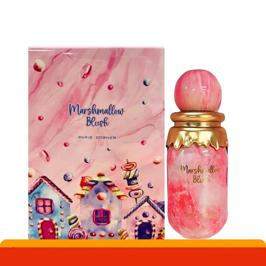 Paris Corner Marshmallow Blush EDP Gourmand Marshmallow Strawberry Perfume Women Long-Lasting Sweet Scent Fragrance 3.4 Fl Oz