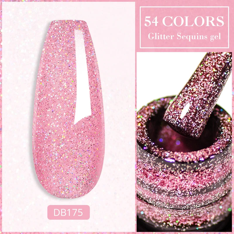 7ML Jelly Gel Nail Polish Black Crystal Translucent Dull Color Nail Art Gel Semi Permanent Varnish Soak Off UV LED Gel Polish