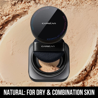 CARSLAN Black Magnetic Translucent Loose Setting Powder Makeup Waterproof Long Lasting Matte Oil Control Finishing Face Powder