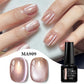 MEET ACROSS Guava & Grape Color Cat Magnetic Gel Green Glass Bead Cat Eye Gel Soak Off UV Gel Nail Art Varnish Salon Home DIY