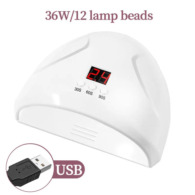 LULAA LED Light Nail Lamp Portable Gel Polish Drying Lamps UV Curing Flashlight Machine Pin Cure for Professional Nails Dryer