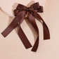 Lystrfac Fashion Fabric Ribbon Hair Bow Hairpin for Women Girls Hair clips Back Head Top Clip Female Hair Accessories