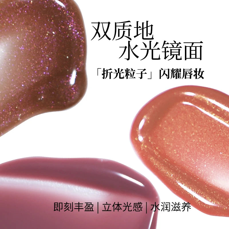 Kaxier Glossy Lip Glaze Mirror Tint Longlasting Shiny Lip Gloss Non Sticky Hydrating Halloween Makeup Pendant Daily Lip Cosmetic
