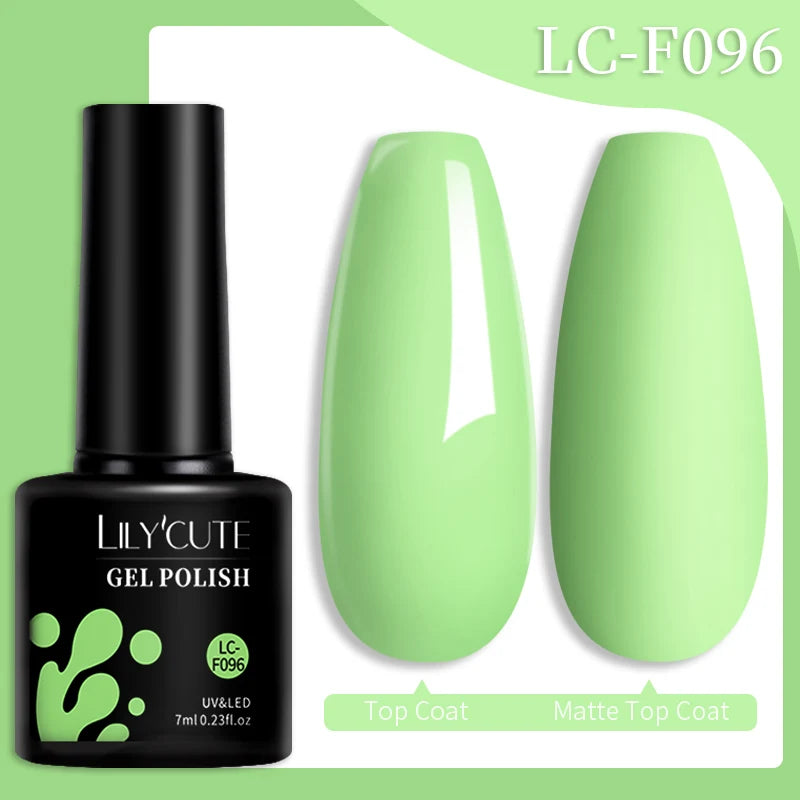 LILYCUTE Fluorescent Nail Gel Polish Orange Red Neon Bright Color Summer Series Soak Off For Manicure Nail Art UV Gel Varnish
