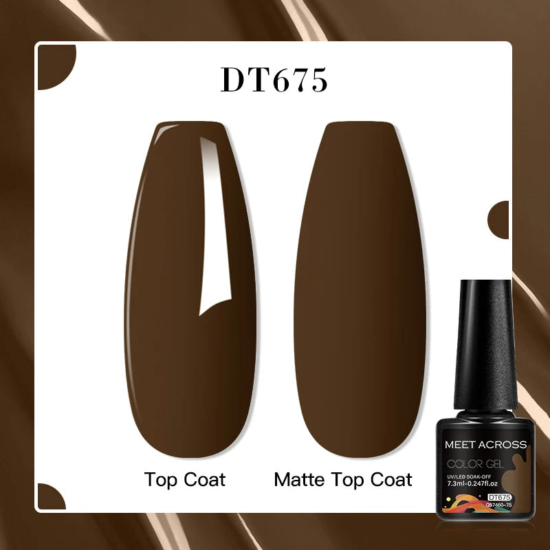 MEET ACROSS 7ml Golden Cat Magnetic Gel Nail Polish Dark Brown Red Green Christmas Nail Art Varnish Winter Autumn For Nails